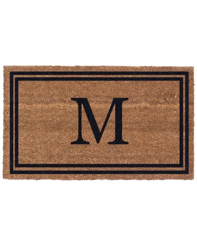 Coco Mats N More Double Border Monogram Doormat In Brown