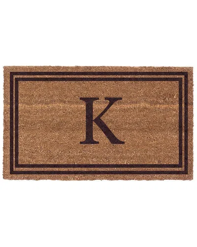 Coco Mats N More Double Border Monogram Doormat In Brown