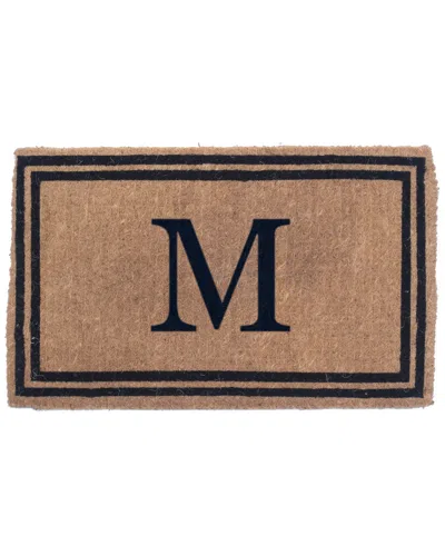 Coco Mats N More Double Border Monogram Doormat In Brown