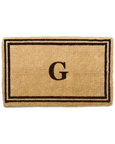 Coco Mats N More Double Border Monogram Doormat In Brown