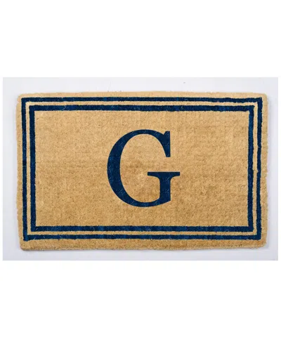 Coco Mats N More Double Border Monogram Doormat In Neutral