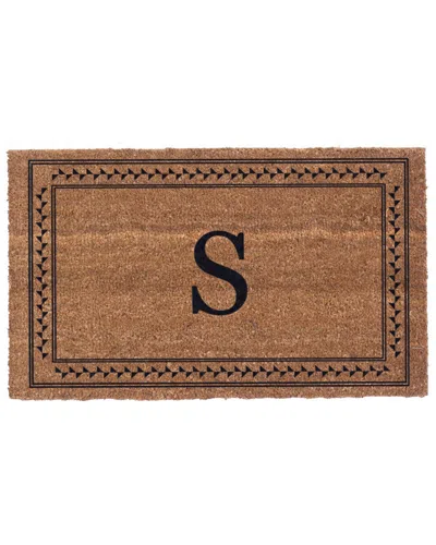 Coco Mats N More Geometric Pattern Monogram Doormat In Brown