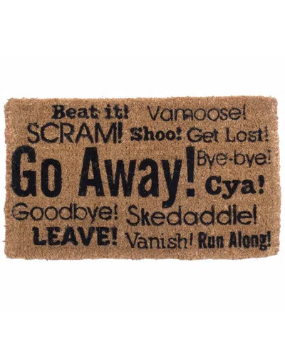 Coco Mats N More Go Away Design Doormat In Brown