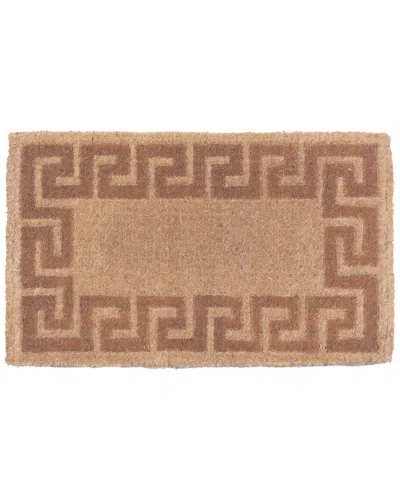 Coco Mats N More Greek Key Inlaid Mat In Brown