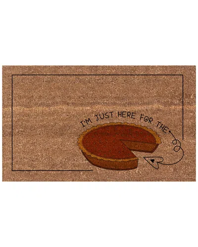 Coco Mats N More I'm Just Here For The Pie Rug In Multicolor