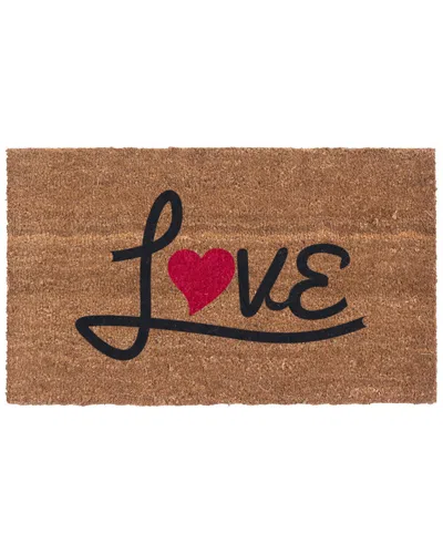 Coco Mats N More Love Heart Door Mat In Brown