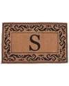 Coco Mats N More Monogram Rolling Scrolls Doormat In Brown