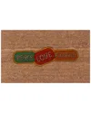 Coco Mats N More Peace Love Pumpkin Rug In Multicolor