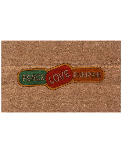 Coco Mats N More Peace Love Pumpkin Rug In Multicolor