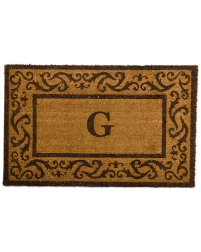 Coco Mats N More Rolling Scrolls Border Doormat In Brown