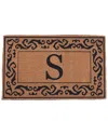 Coco Mats N More Rolling Scrolls Monogram Doormat In Brown
