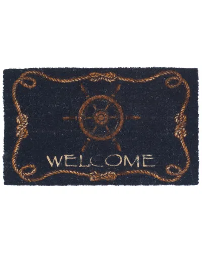 Coco Mats N More Ship's Wheel Doormat In Blue