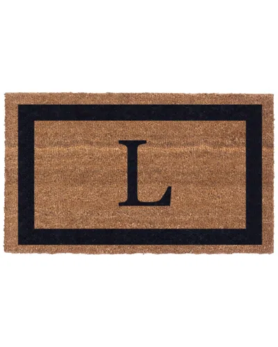 Coco Mats N More Single Border Monogram Doormat In Brown