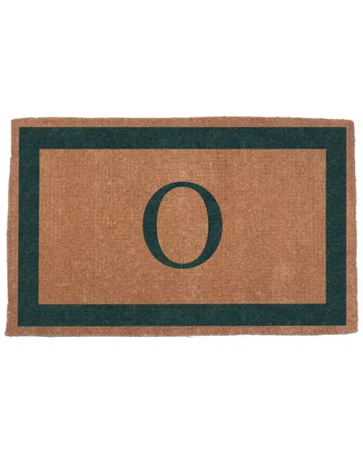 Coco Mats N More Single Border Monogram Doormat In Brown