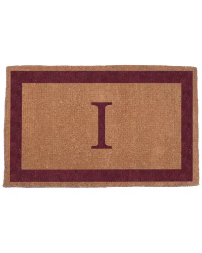 Coco Mats N More Single Border Monogram Doormat In Brown