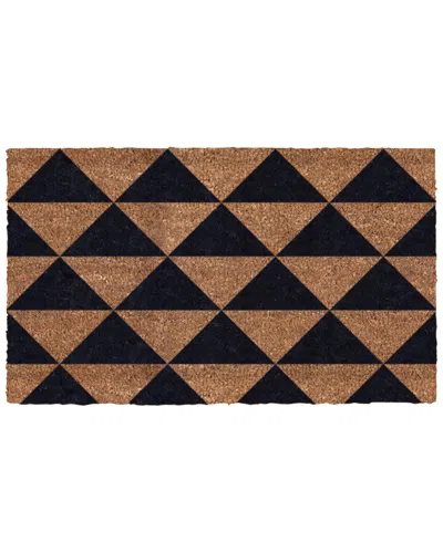 Coco Mats N More Triangles Print Design Doormat In Brown