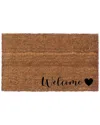 Coco Mats N More Welcome Heart Rug In Multicolor