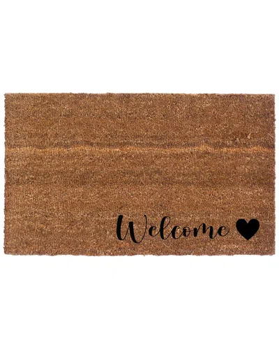 Coco Mats N More Welcome Heart Rug In Multicolor