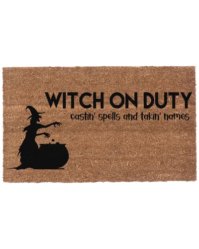 COCO MATS N MORE COCO MATS N MORE WITCH ON DUTY RUG