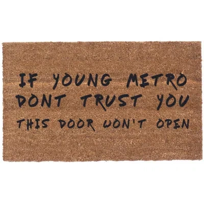 Coco Mats N More Young Metro Don't Trust You 30 In. X 18 In. Non-slip Outdoor Door Mat In Brown,black