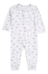 Coco Moon Babies' Aloha Zip Romper In Multi White