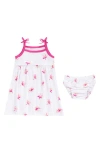 Coco Moon Plumeria Dress & Bloomers In White