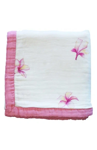 Coco Moon Plumeria Quilt In White