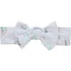Coco Moon Babies'  Pot O' Aloha Bow Headband In Blue Multi