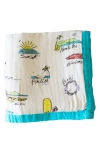 Coco Moon Surf Report Quilt In White Multi