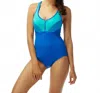 Coco Reef Barbados D-cup Pure Racer Zip Front One Piece Swimsuit In Coc Blue In Blue