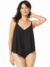 Coco Reef Captivate Bra Sized Underwire Tankini Top In Black
