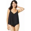 Coco Reef Captivate Bra Sized Underwire Tankini Top In Black