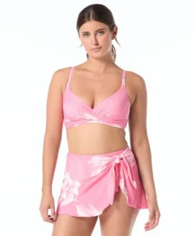 Coco Reef Contours Diamond Wrap Bra Sarong Bottoms In Multi