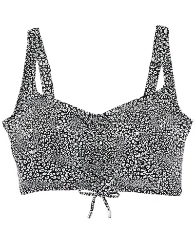 Coco Reef Elevate Shirred Underwire Bikini Top In Black