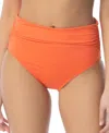 Coco Reef Impulse High-waist Bikini Bottoms In Tangelo Orange