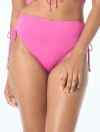Coco Reef Inspire Shirred High Waist Bikini Bottom In Pink