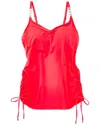 Coco Reef Marvel Shirred Side Underwire Tankini Top