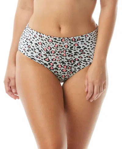 Coco Reef Print Reversible Bikini Bottoms In Leopard Multi In White
