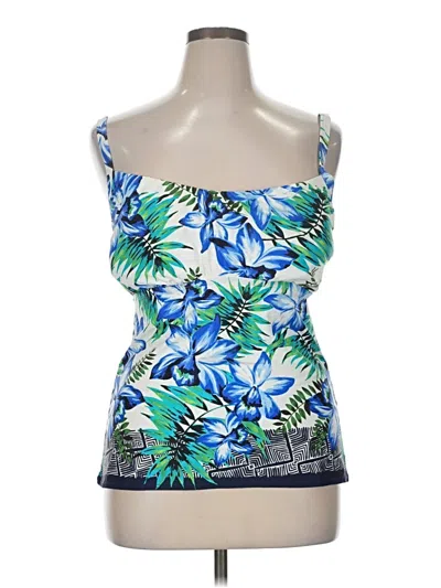 Pre-owned Coco Reef Sleeveless Top Blue Strapless Neckline Tops
