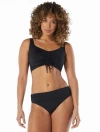 Coco Reef Elevate Bra Sized Shirred Underwire Bikini Top In Black