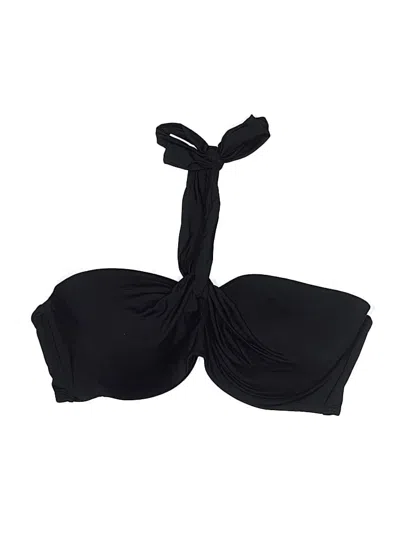 Pre-owned Coco Reef Swimsuit Top Black Solid Pattern Swimwear