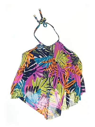 Coco Reef Swimsuit Top Blue Tropical Pattern Swimwear In Multi