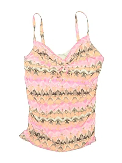 Pre-owned Coco Reef Swimsuit Top Pink Print Pattern Swimwear