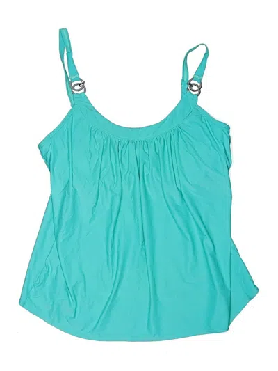 Pre-owned Coco Reef Swimsuit Top Teal Swimwear In Blue