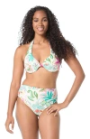 Coco Reef Verso Bra Sized Twist Reversible Bikini Swim Top In Multi