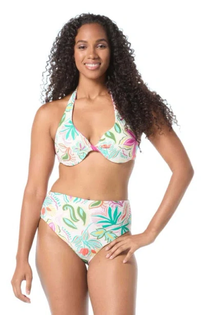 Coco Reef Verso Bra Sized Twist Reversible Bikini Swim Top In Multi