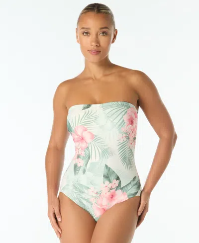 Coco Reef Women's Bandeau Neck Contours Gelena One-piece Swimsuit In Green