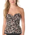 Coco Reef Women's Charisma Printed Ruched Tankini Top In Multi