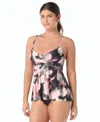 Coco Reef Women's Contours Diamond Wrap Tankini Top In Multi