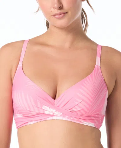 Coco Reef Women's Contours Diamond Wrap Underwire Swim Top In Pink